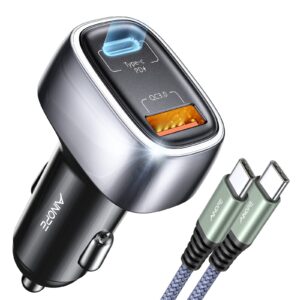 Fast Charging USB C Car Charger QC 3.0 Quick Charge Dual Port Car Adapter - Image 2
