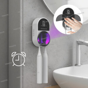 Household Wall Mounted Toothbrush Holder with Timing - Image 2