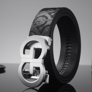 Luxury Cowhide Leather Men's Casual Business Belt with Alloy Automatic - Image 2