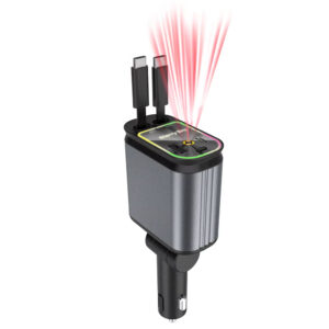 UNIEAN Wholesale 4 in 1 Retractable Car 120W Fast Charger - Image 1