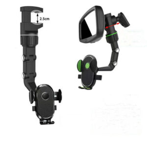 360 Rear View Mirror Phone Holder with Car Sticky Storage Hooks - Image 2
