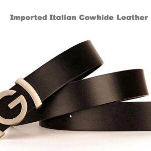 Luxury G Plain Buckle Design Brown Original Cowhide Leather Custom - Image 3