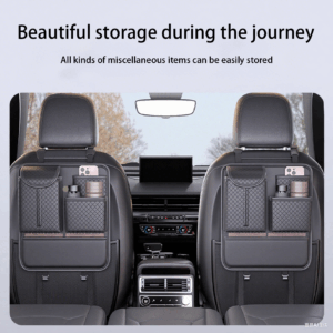 Capacity Car Storage Bag with Tissue Water Cup Mobile Phone Storage - Image 3