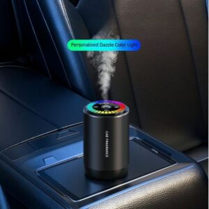 Luxury Smart Car Fragrance Diffuser Aluminum Car Perfume LED Lighting - Image 3