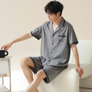 2pc Set Breathable Soft V Neck Men Shirt - Image 4