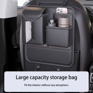 Capacity Car Storage Bag with Tissue Water Cup Mobile Phone Storage - Image 4