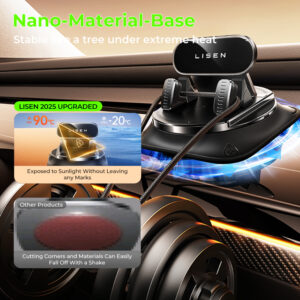 360° Rotation Anti-Slip High-Strength Suction Cup Car Phone Holder - Image 3