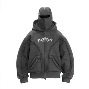 Double Cap Unique Design Hooded Sweatshirt Men Women Couple Jacket Warm Clothing - Image 1