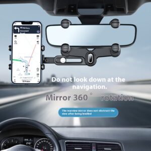 360 Rotatable Retractable Car Phone Holder ABS Rearview Mirror Driving Recorder - Image 4