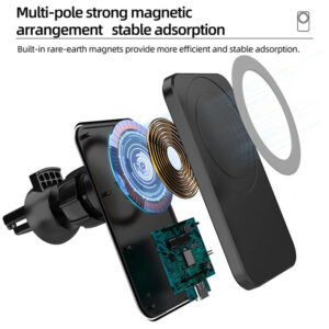 Magnetic Car Wireless Charging Stand Fast Wireless Safe Charger - Image 4