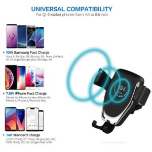 Fast Charging Wireless for Smart Phone Car Air Vent Mount Holder Wireless Charger - Image 3