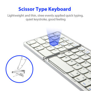 Flat Pocket bluetooth Mini Keyboard Mouse Foldable Tv Keyboard Wireless Keyboard - Image 4