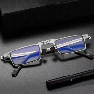 Metal Round Square Portable Folding Reading Glasses - Image 3