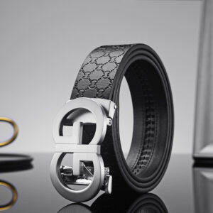 Luxury Cowhide Leather Men's Casual Business Belt with Alloy Automatic - Image 5