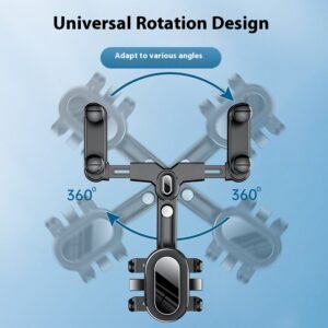 360 Rotatable Retractable Car Phone Holder ABS Rearview Mirror Driving Recorder - Image 5