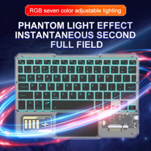 Wholesale Transparent Rgb Rechargeable Smartphone Tablet Mini Wireless Keyboard - Image 1