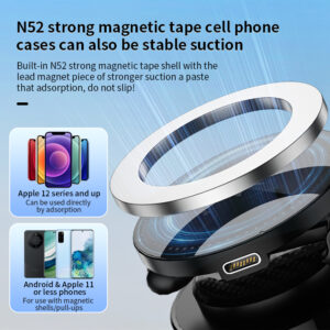 15W Wireless Charge Vacuum Magnetic Car Mounted Folding Mobile Phone Holder - Image 6