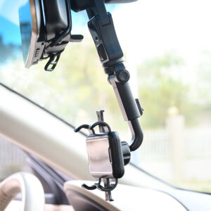 360 degree rotatable adjustable car rearview mirror phone holder - Image 6