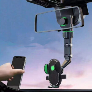 360 Rear View Mirror Phone Holder with Car Sticky Storage Hooks - Image 6