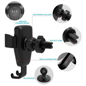Fast Charging Wireless for Smart Phone Car Air Vent Mount Holder Wireless Charger - Image 5