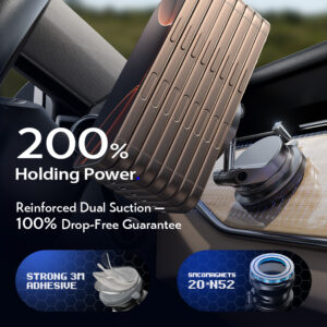 360 Rotation Car Mount for Dashboard Windshield Wireless Charger Stand Strong Magnetic Holder - Image 6