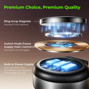 Noise Strong Vacuum Electric Suction Cup Clamping Arm Phone Holder for iPhone 16/15/14/13/12 - Image 11