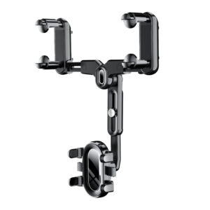 360 Rotatable Retractable Car Phone Holder ABS Rearview Mirror Driving Recorder - Image 7