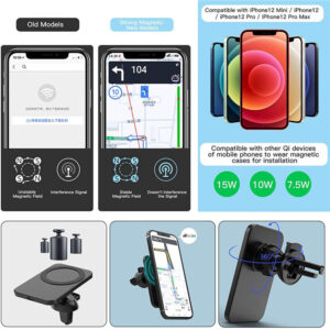 Magnetic Car Wireless Charging Stand Fast Wireless Safe Charger - Image 7