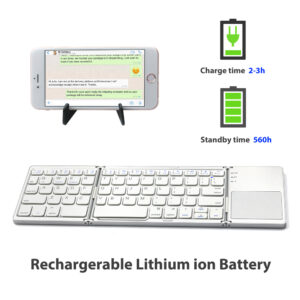 Flat Pocket bluetooth Mini Keyboard Mouse Foldable Tv Keyboard Wireless Keyboard - Image 7