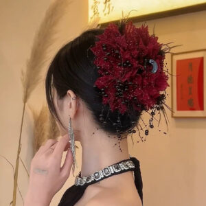 Elegant Shark Clip New Women's Head Flower Hair Accessory - Image 4