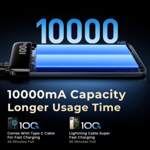 LISEN Brand 10000mAh Aluminum Slim Portable Power Bank - Image 7