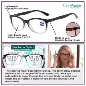 One Power Auto Focus Comfortable Flexible Blue Light Blocking Reading Glasses - Image 3