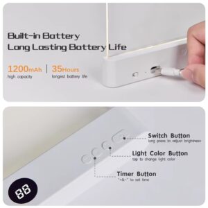 Stepless Dimming Daylight Warm Amber Book Reading Light Bookmark - Image 2