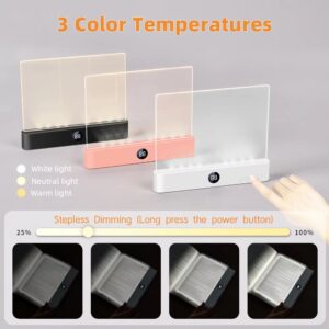 Stepless Dimming Daylight Warm Amber Book Reading Light Bookmark - Image 1