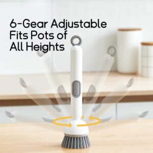 Kitchen Cleaning 6-Level Adjustable Handle Refillable Portable Head Brush - Image 5