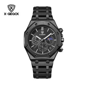 Men's Luxury Stainless Steel Band Quartz Watch Pointer Display - Image 2