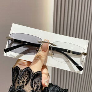 Photochromic Frameless Anti-blue Glasses Anti-radiation Siver Frem - Image 1